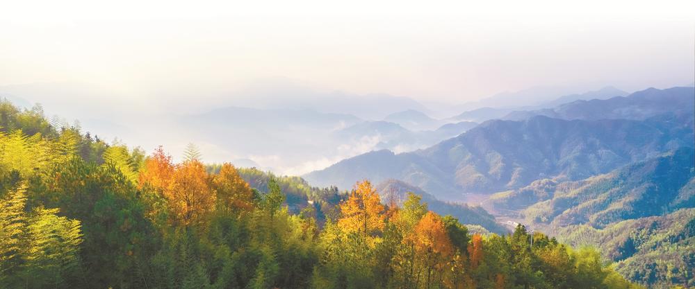 清晨，地处大别山腹地的六安市霍山县磨子潭镇，群山之间云雾缭绕，光影变幻，仿佛灵动的山水画卷。 本报通讯员 邹俊 摄.jpg